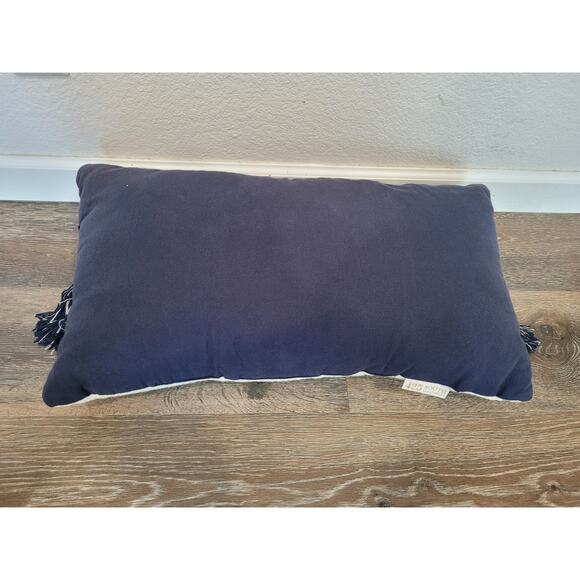 425 South Los Angeles Decorative Fringe Pillow Navy Blue Large Size Pillow - Picture 2 of 4